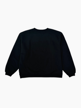 Black Crewneck Sweatshirt With Embroidered Logo -  | dBlank