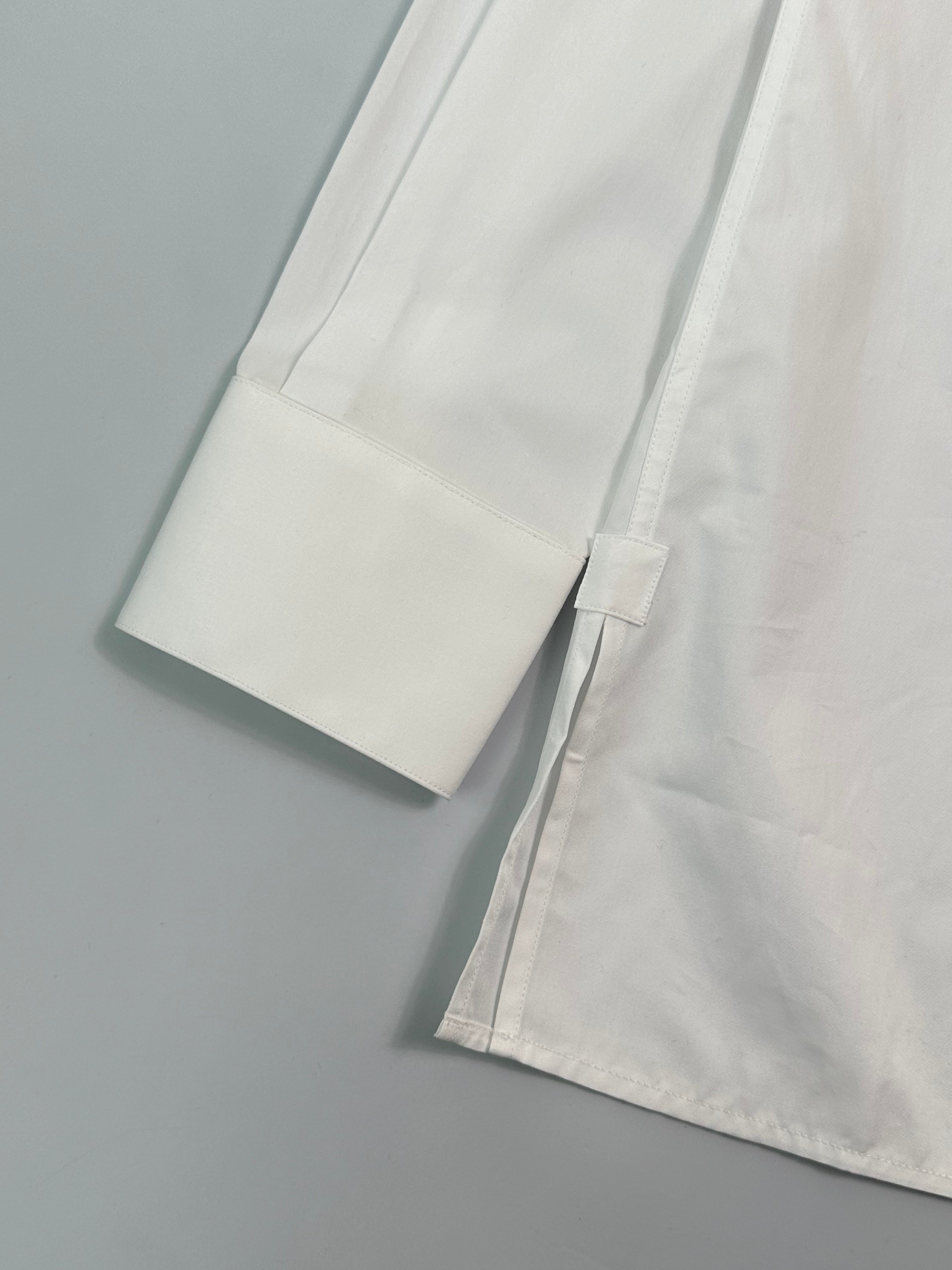 Camicia Bianca In Popeline Di Cotone