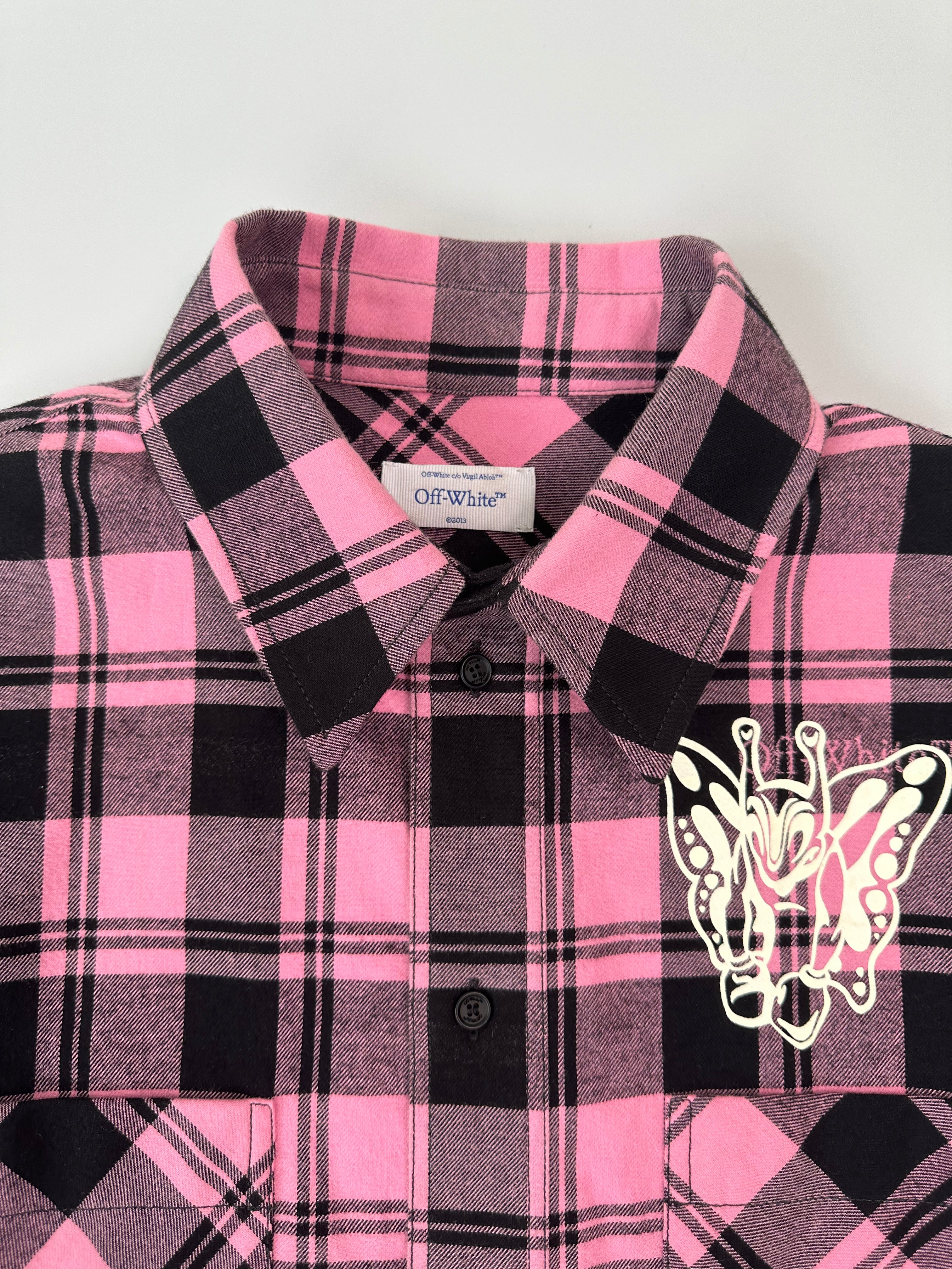 Pink Check Shirt Character Check With Print