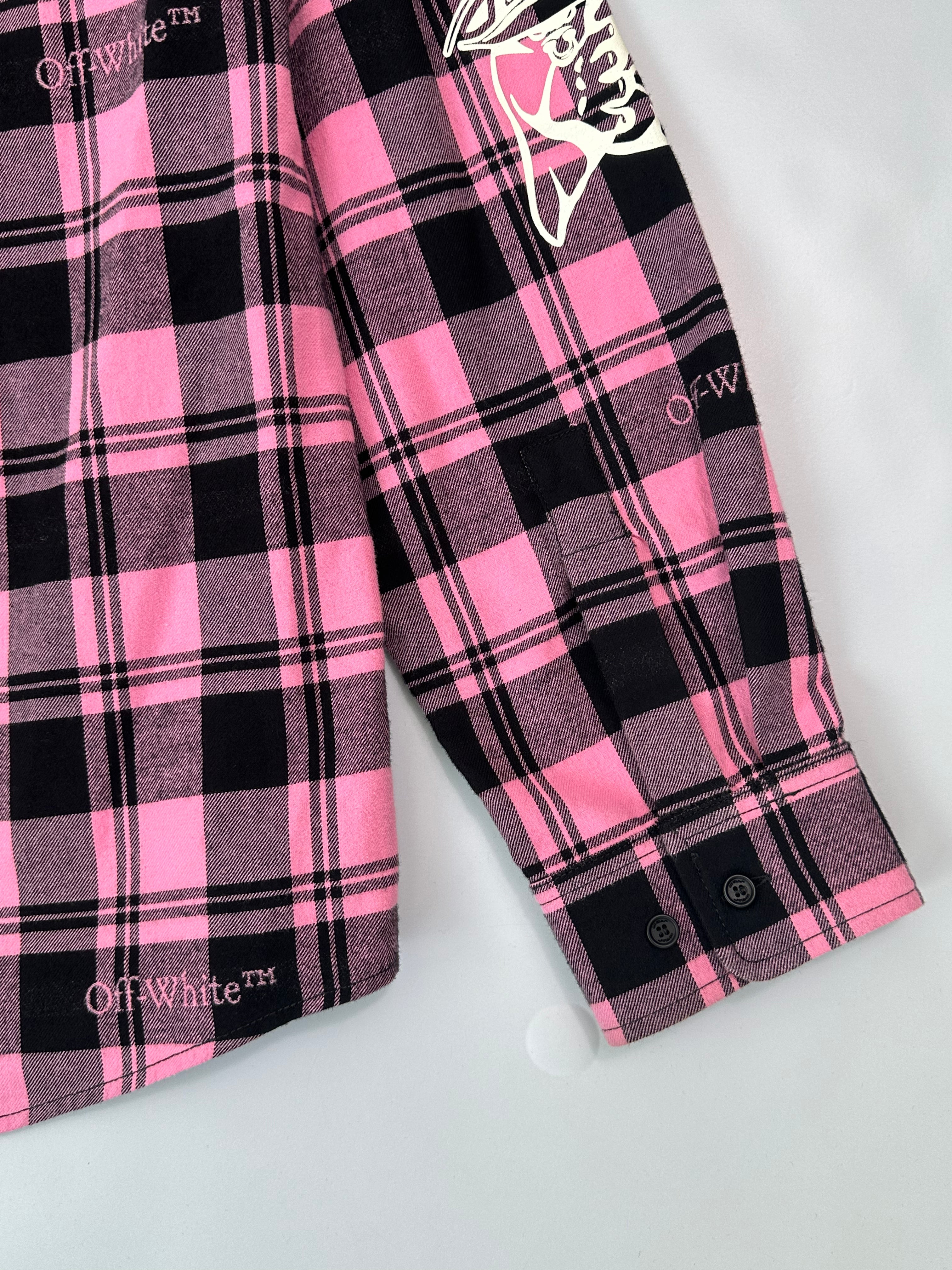 Pink Check Shirt Character Check With Print