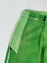 Green Denim Pants With Contrasting Details -  | dBlank