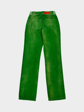 Green Denim Pants With Contrasting Details -  | dBlank