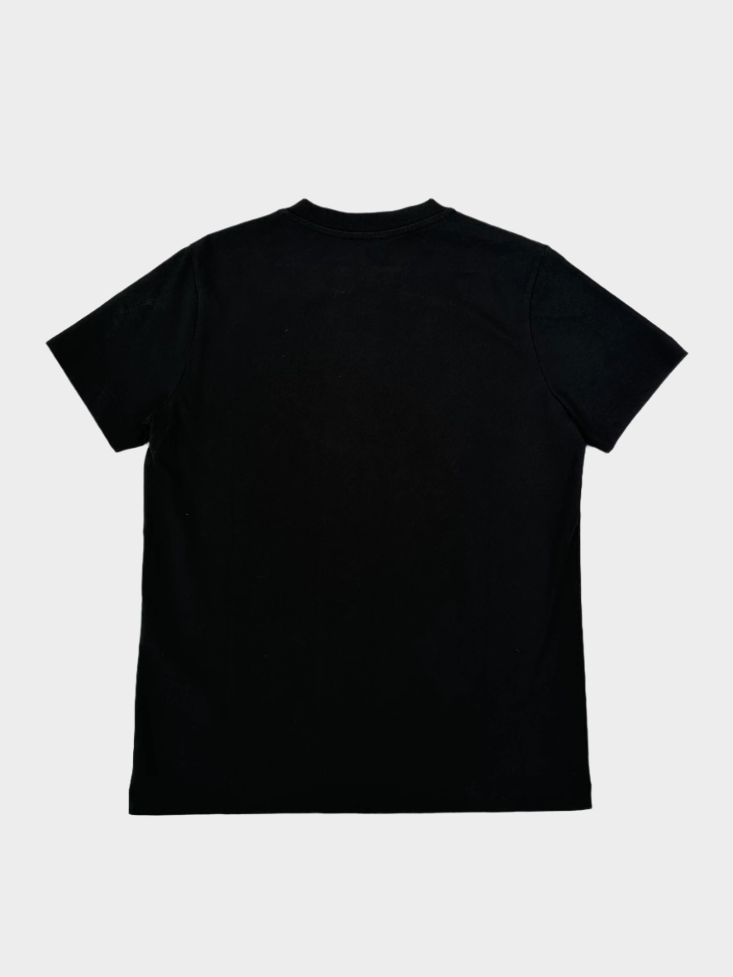 T-Shirt Nera Con Logo Rosso A Contrasto