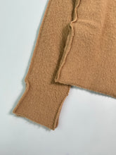 Beige Wool Cashmere Cardigan With Exposed Stitching -  | dBlank