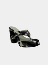 Camouflage Pattern Platform Block Heel Sandals -  | dBlank