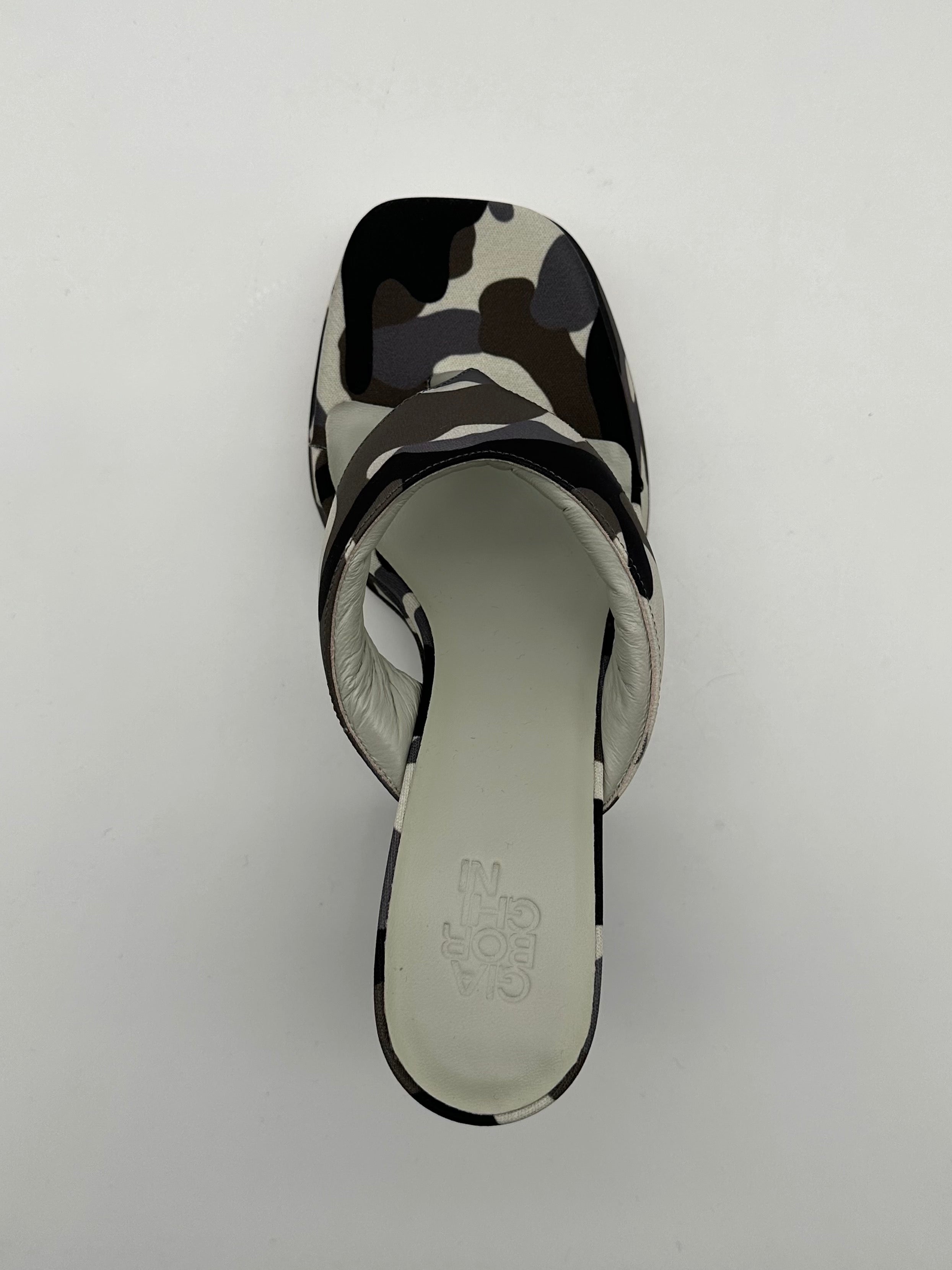 Sandali Con Tacco Largo E Platform Fantasia Camouflage
