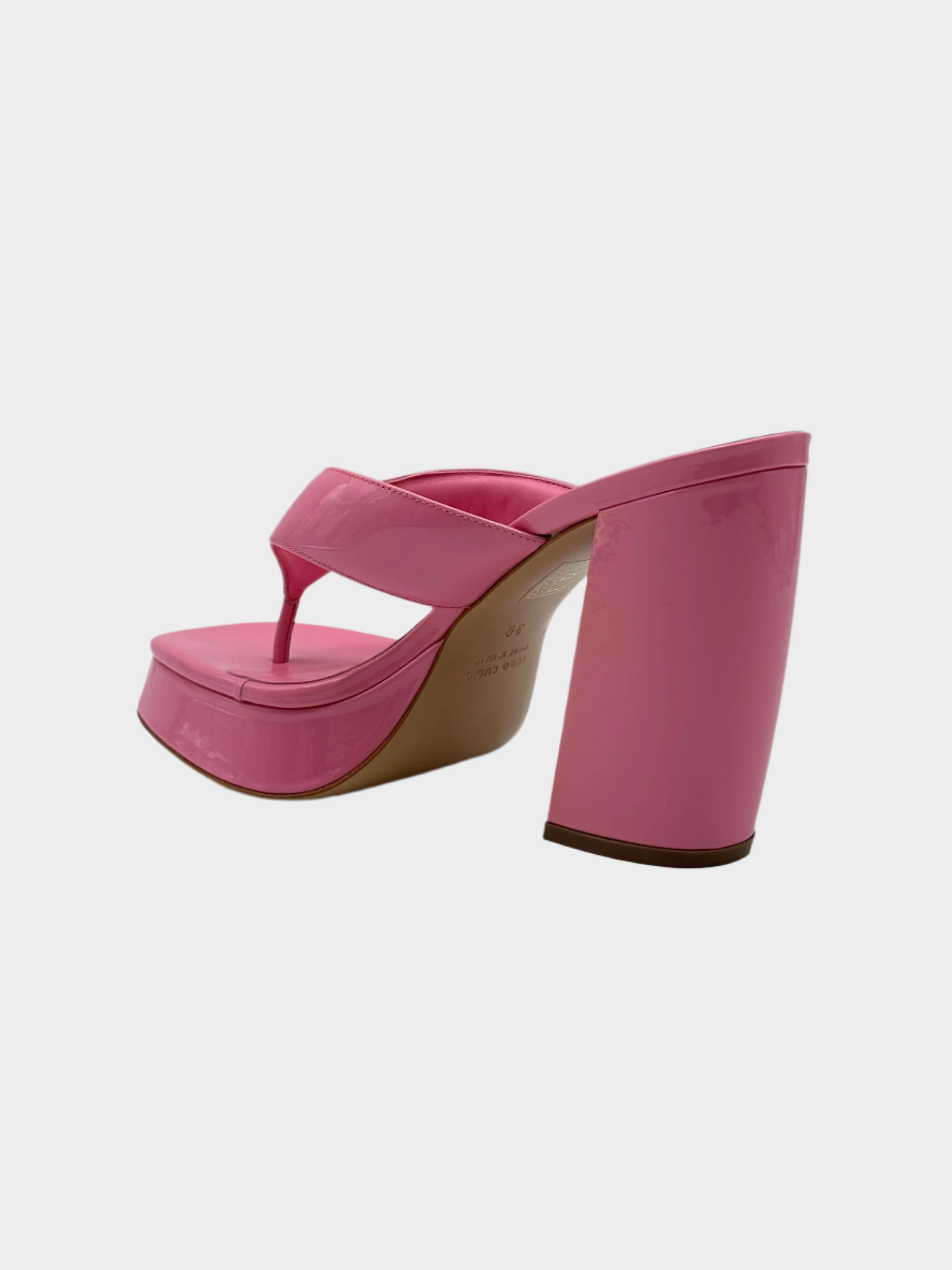 Pink Patent Platform Sandals