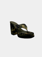 Camouflage Pattern Heeled Sandals -  | dBlank