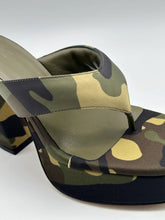 Camouflage Pattern Heeled Sandals -  | dBlank