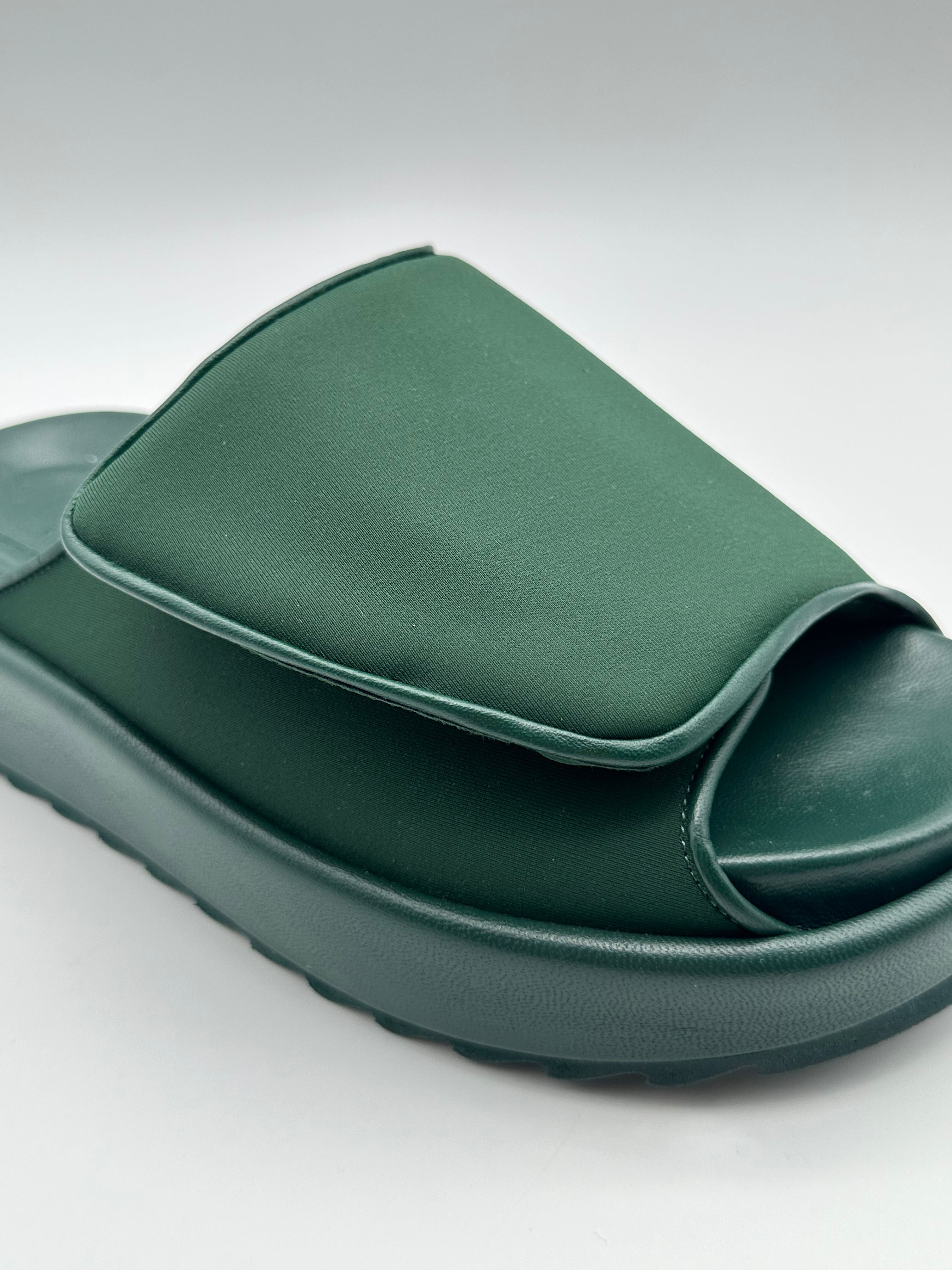 Green Neoprene Platform Sandals