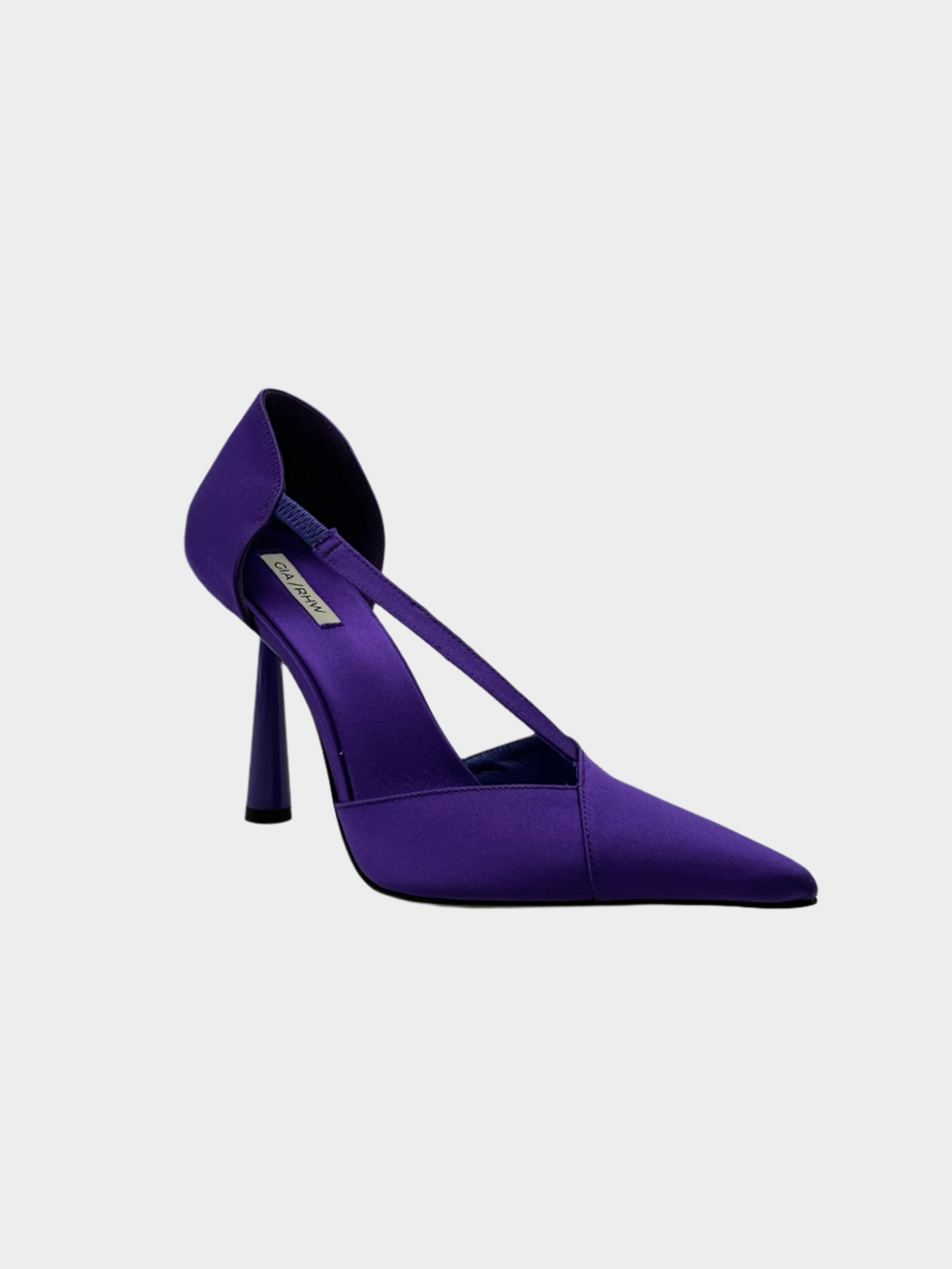 Sandali Con Tacco In Raso Color Lavanda