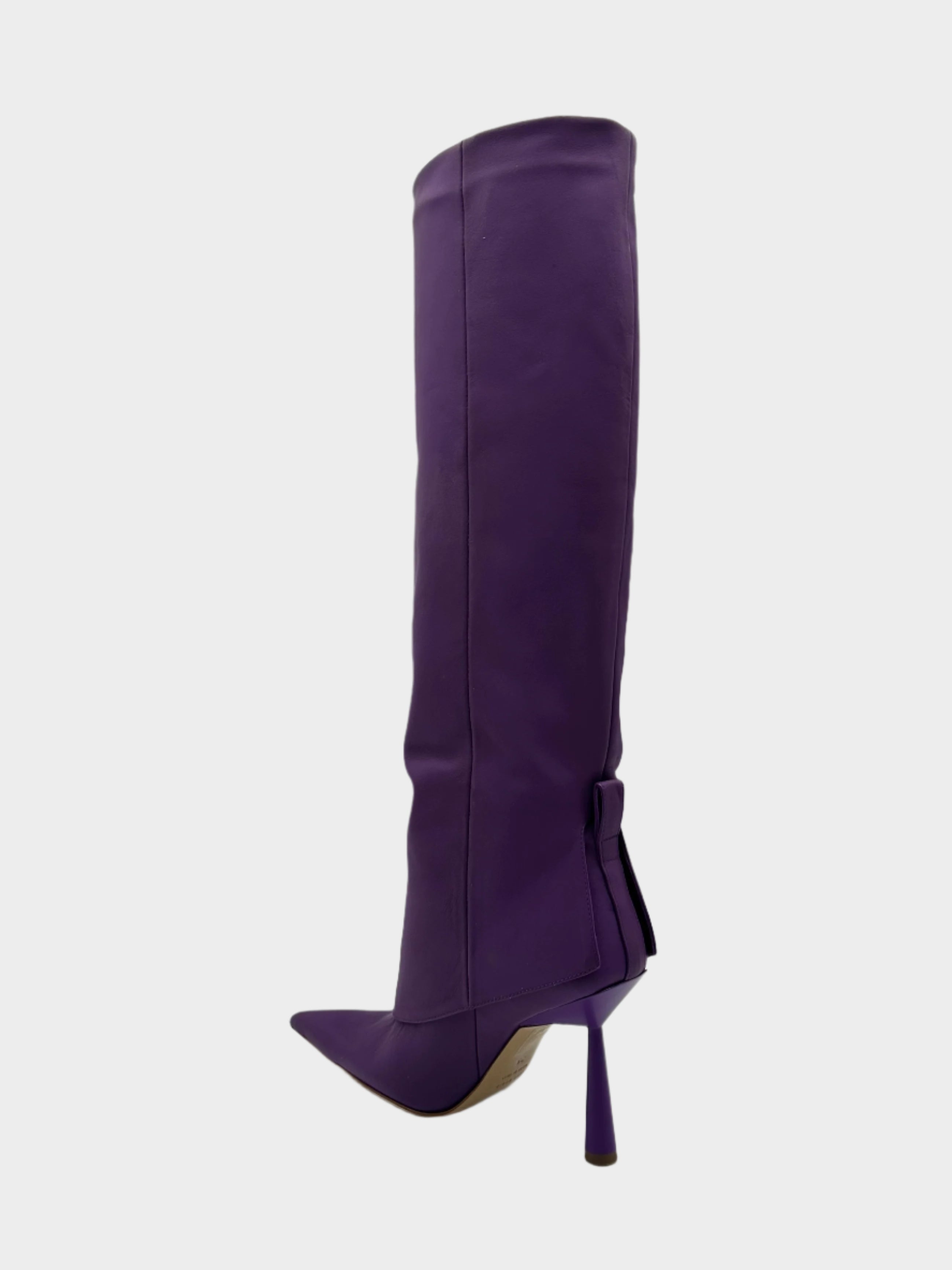 Rosie 31 High Heeled Boots In Purple Leather