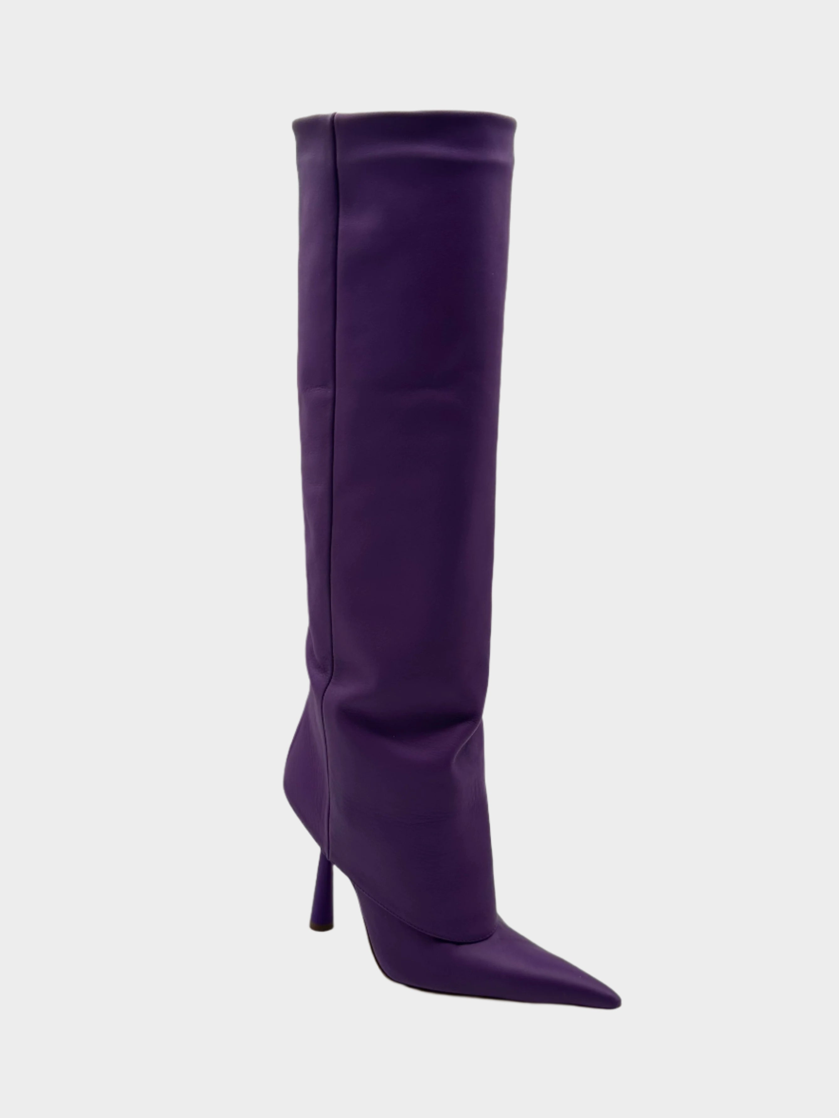 Rosie 31 High Heeled Boots In Purple Leather