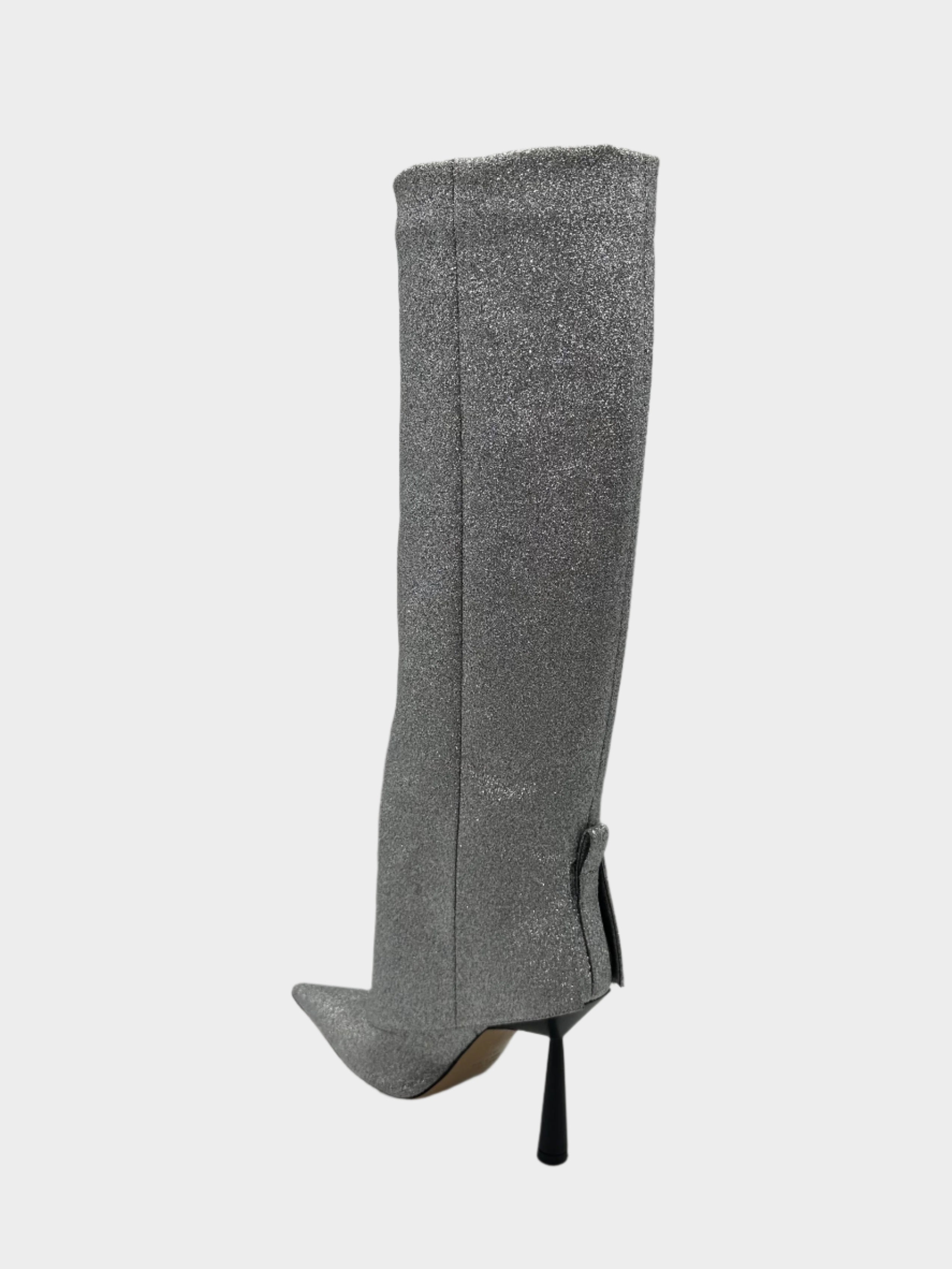 Rosie 31 High Boots In Silver Glitter
