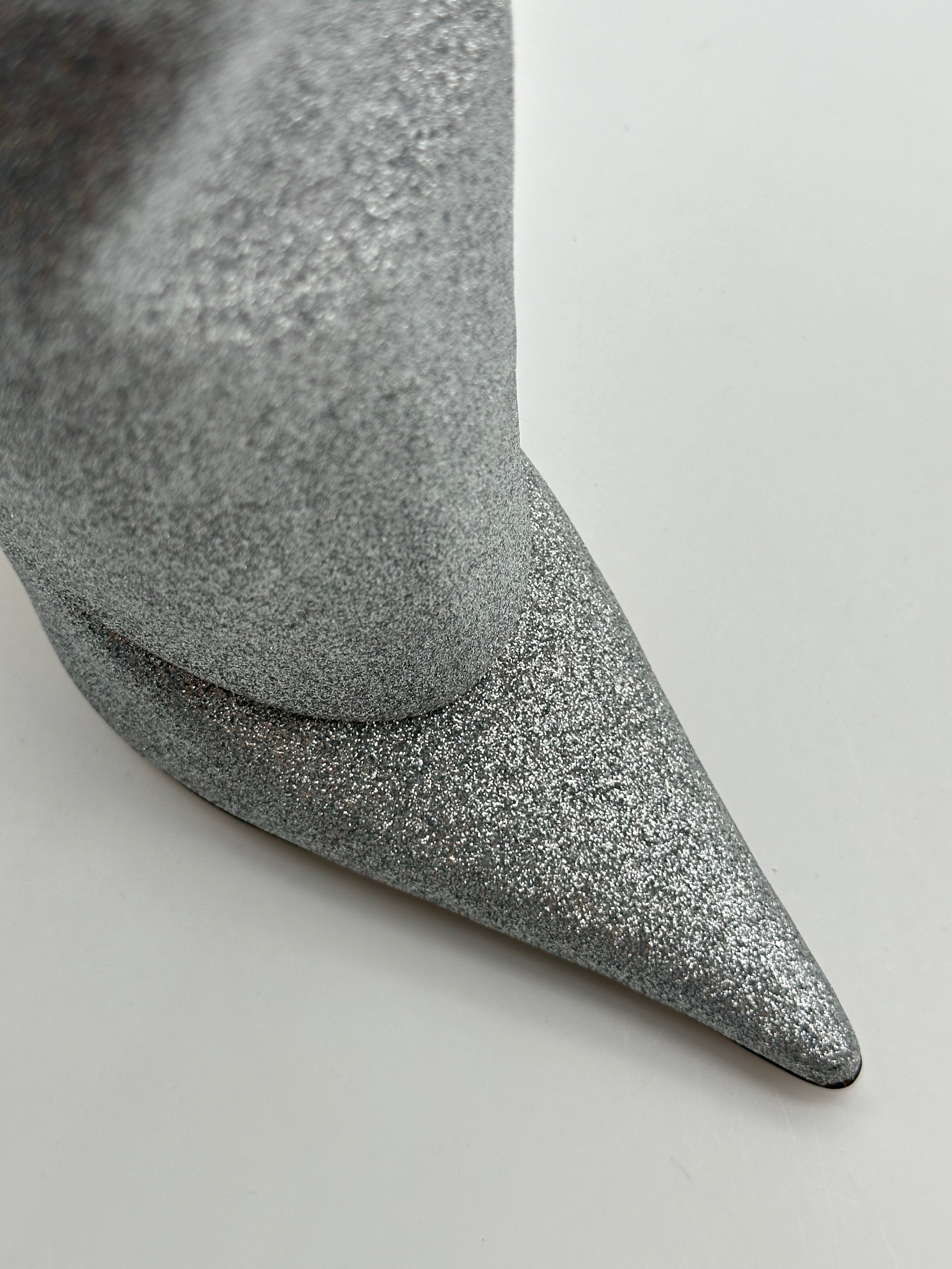 Rosie 31 High Boots In Silver Glitter