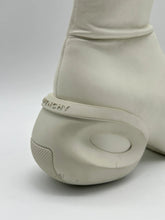 Ivory Leather Boots With Sculptural Sole -  | dBlank