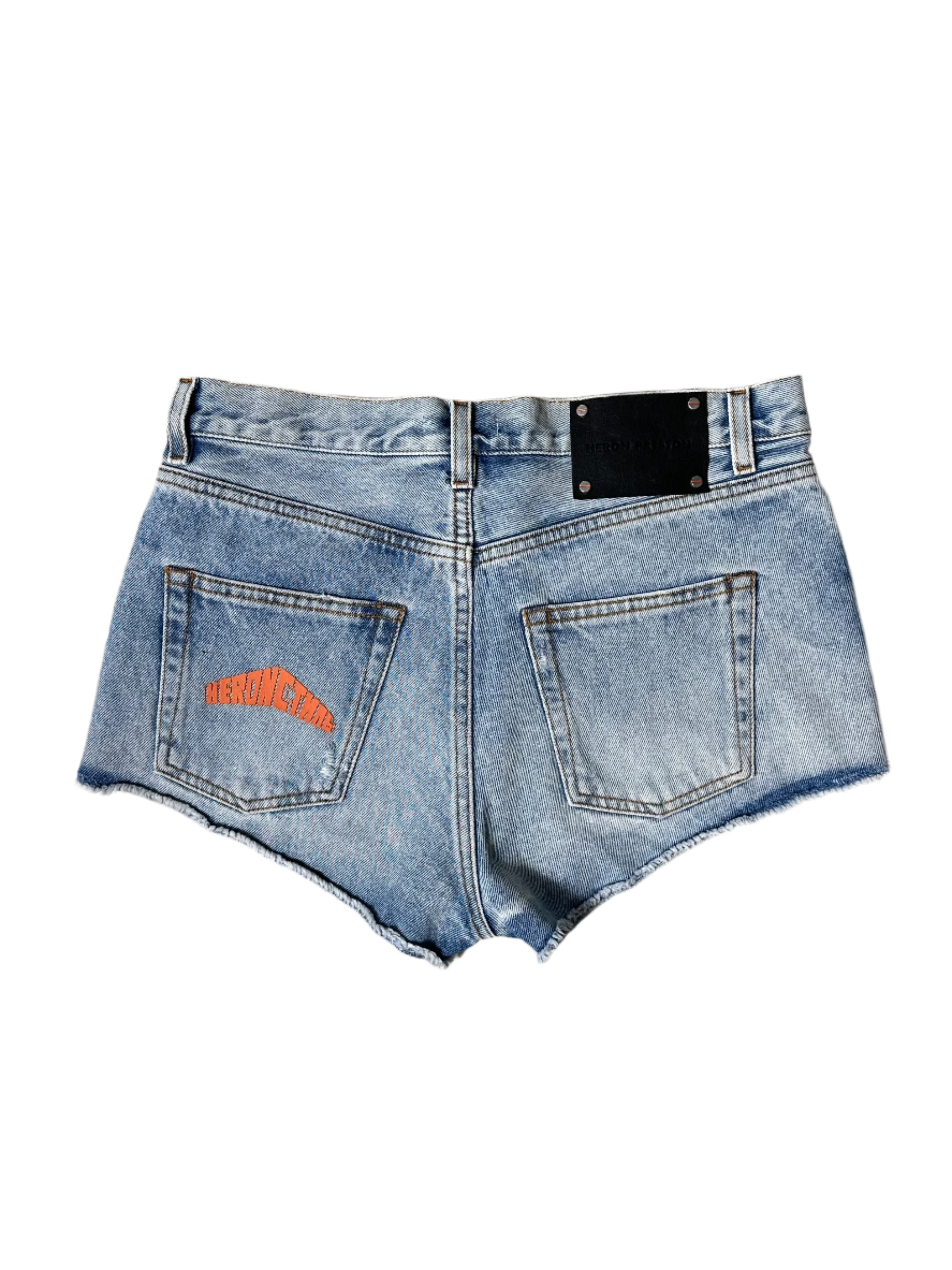 Vintage Wash Denim Shorts 