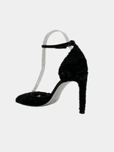 Black Lace Pumps With Ankle Strap -  | dBlank