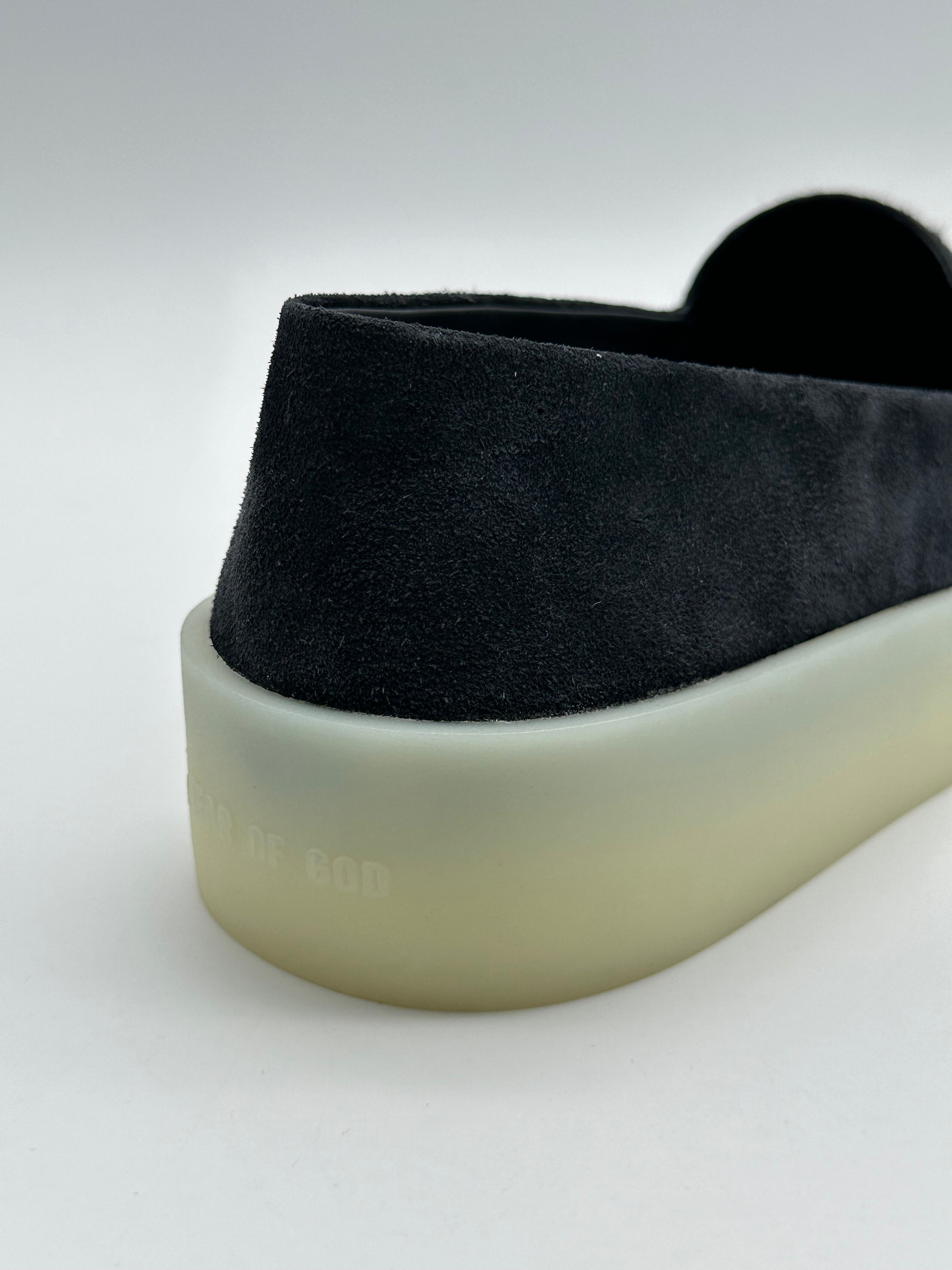 Espadrillas Nere Con Suola In Gomma E Tomaia In Cavallino E Suede