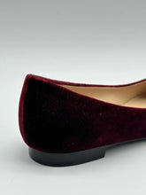 Ballerine In Velluto Bordeaux Con Fiore E Punta A Contrasto -  | dBlank
