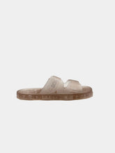 Rubber Logo Slippers - Beige | dBlank
