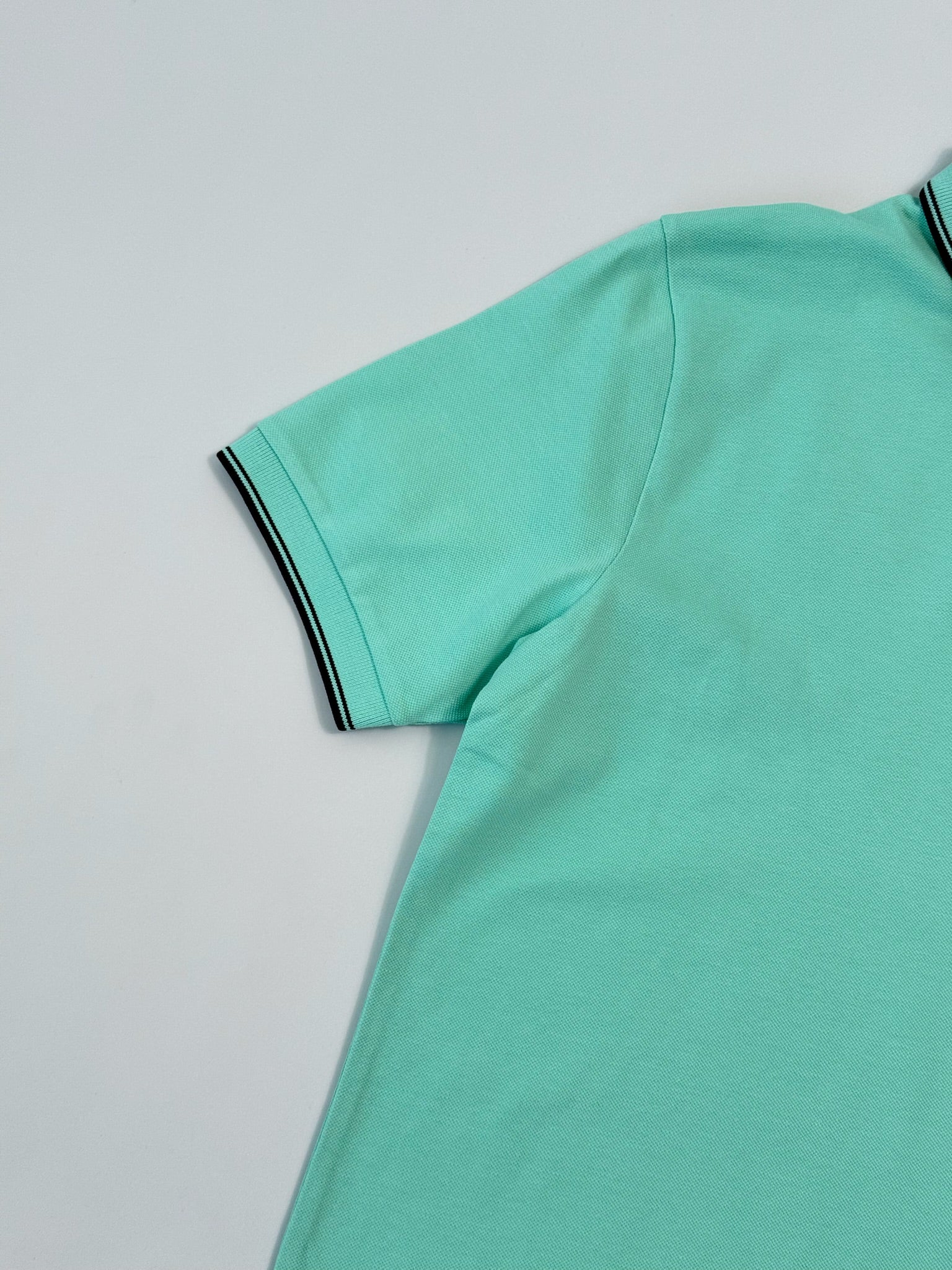 Polo Beverly Hills In Piqué Verde Acqua Con Profili A Contrasto