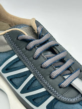Running Style Multimaterial Sneaker With Chunky Sole Grey/Blue -  | dBlank