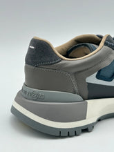 Running Style Multimaterial Sneaker With Chunky Sole Grey/Blue -  | dBlank