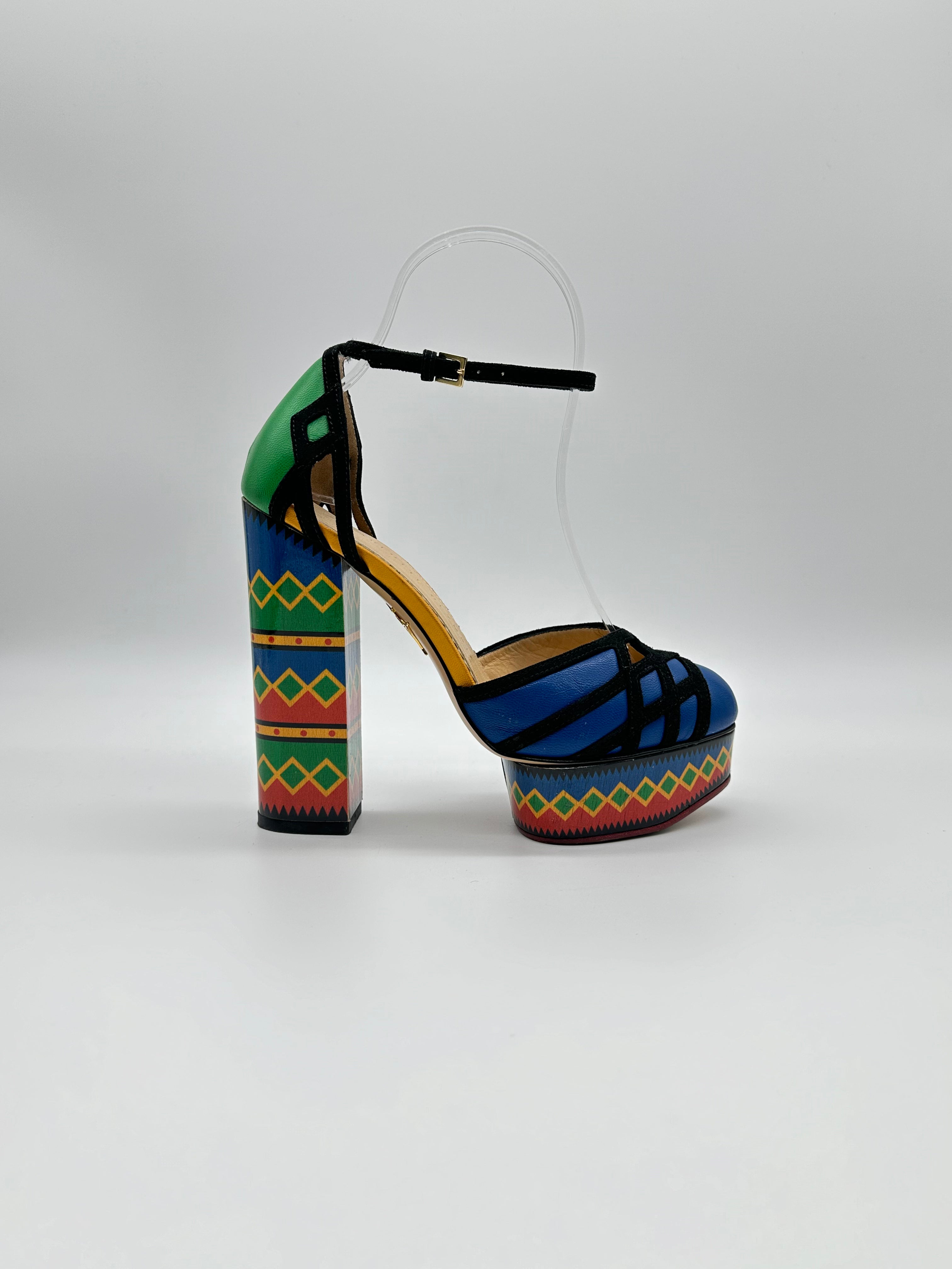Multicolor Pattern Heels