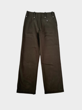 Brown Cotton Straight Leg Pants -  | dBlank