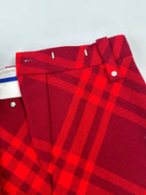Red Check Wool Skirt -  | dBlank