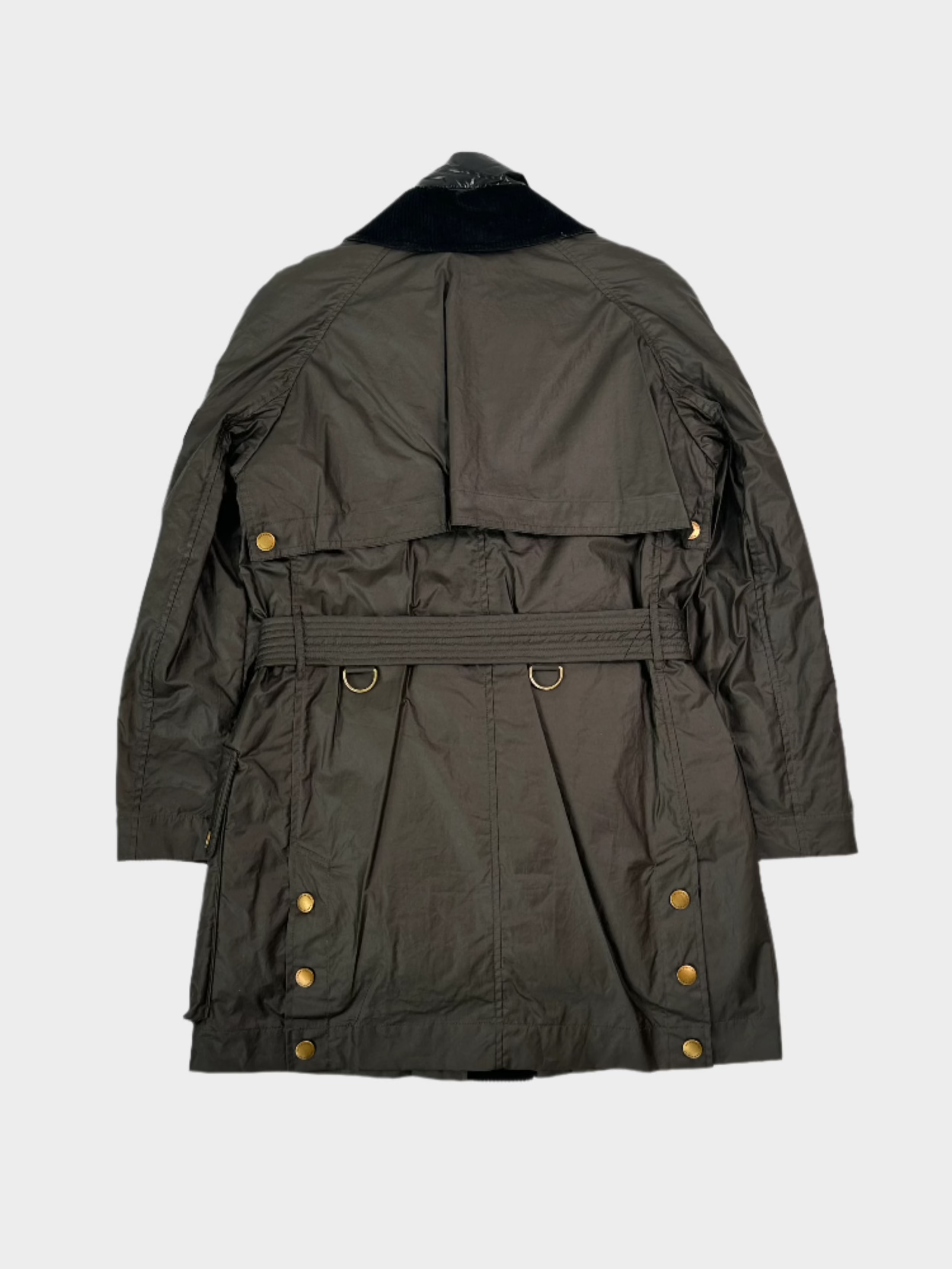 Cappotto Con Cintura E Colletto In Montone