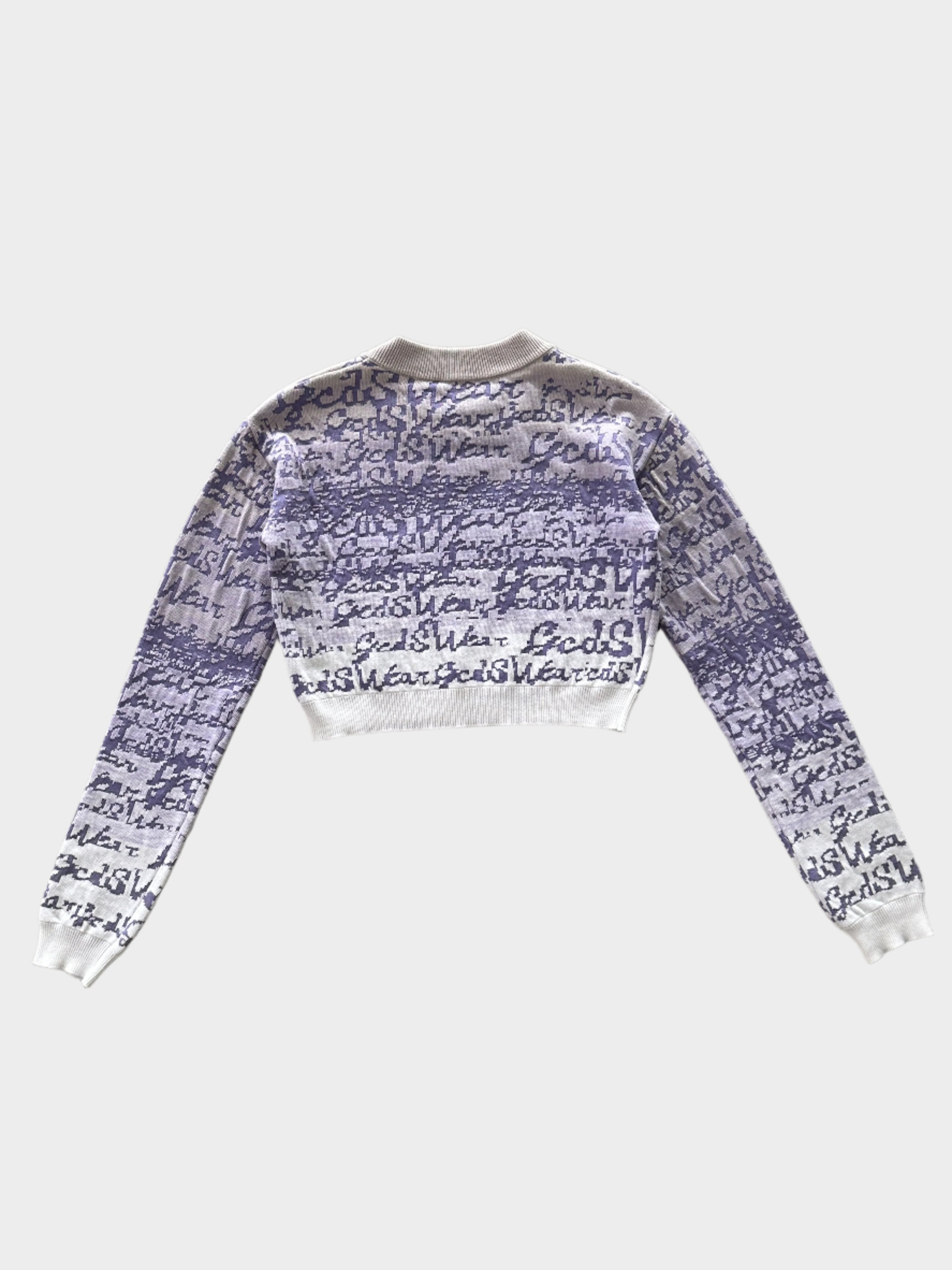 Pattern Cropped Knitwear Jumper