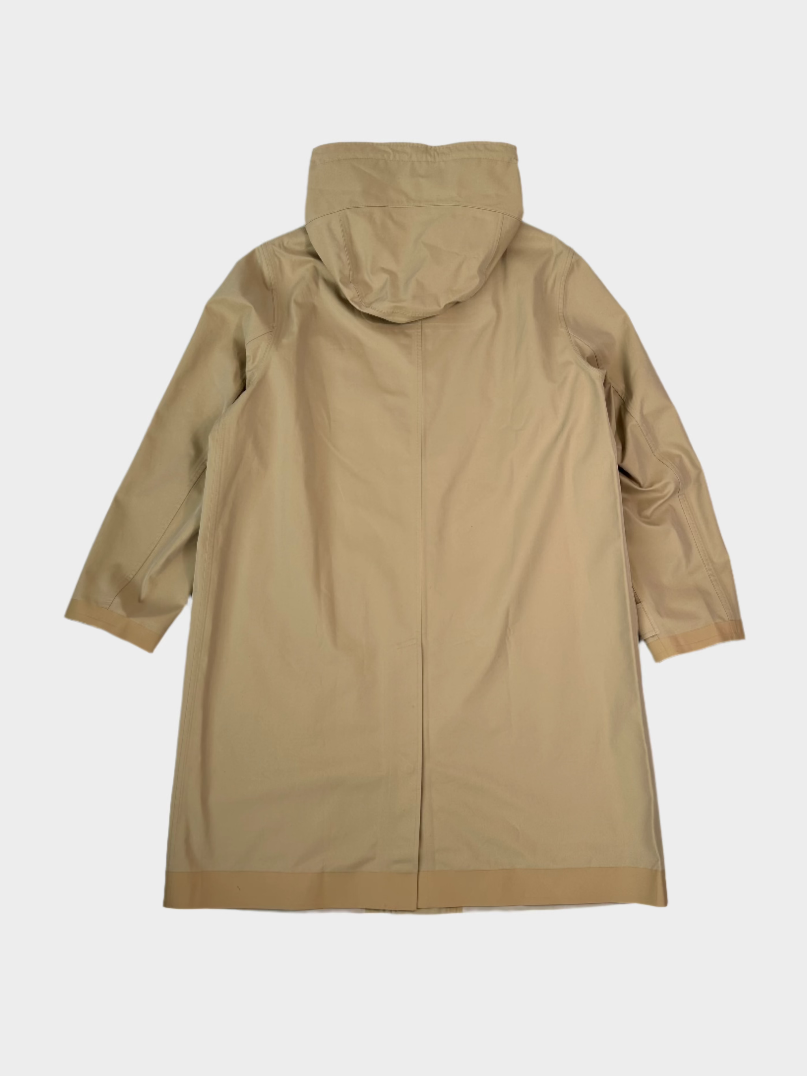 Cappotto In Cotone Bonded Con Cappuccio