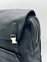 Zaino In Pelle Nera Con Chiusura A Patta E Ganci Metallici -  | dBlank