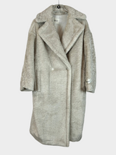 Teddy Double-Breast Coat - White | dBlank