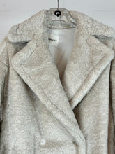 Teddy Double-Breast Coat - White | dBlank