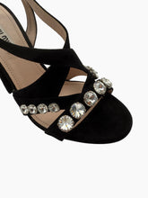 Velvet sandal with crystals -  | dBlank