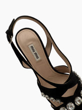 Velvet sandal with crystals -  | dBlank