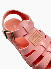 Pink Platform Rubber Sandal with Straps -  | dBlank
