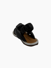 Black Leather Sandal With Knot -  | dBlank