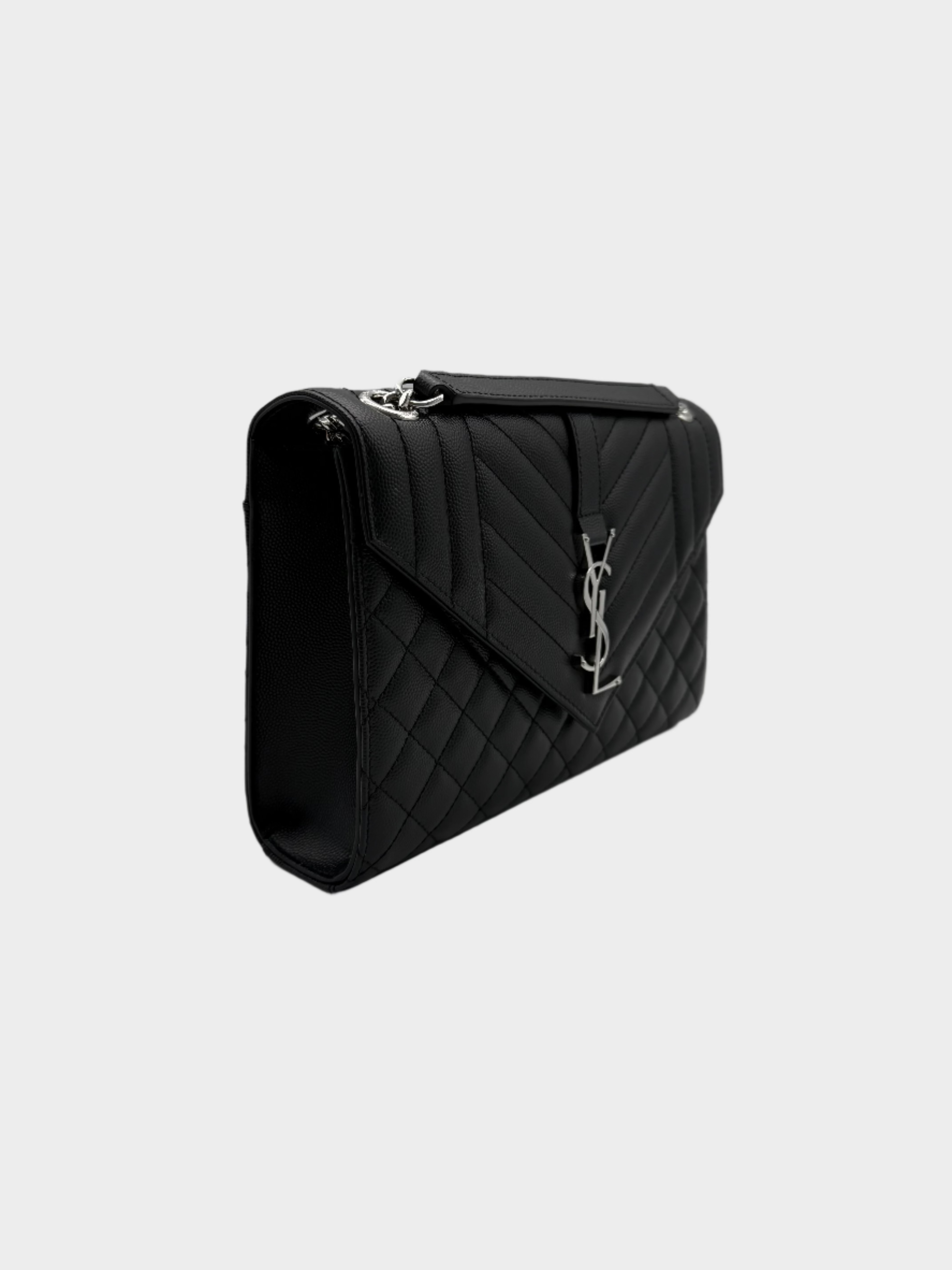 Quilted College Bag With Metallic Logo