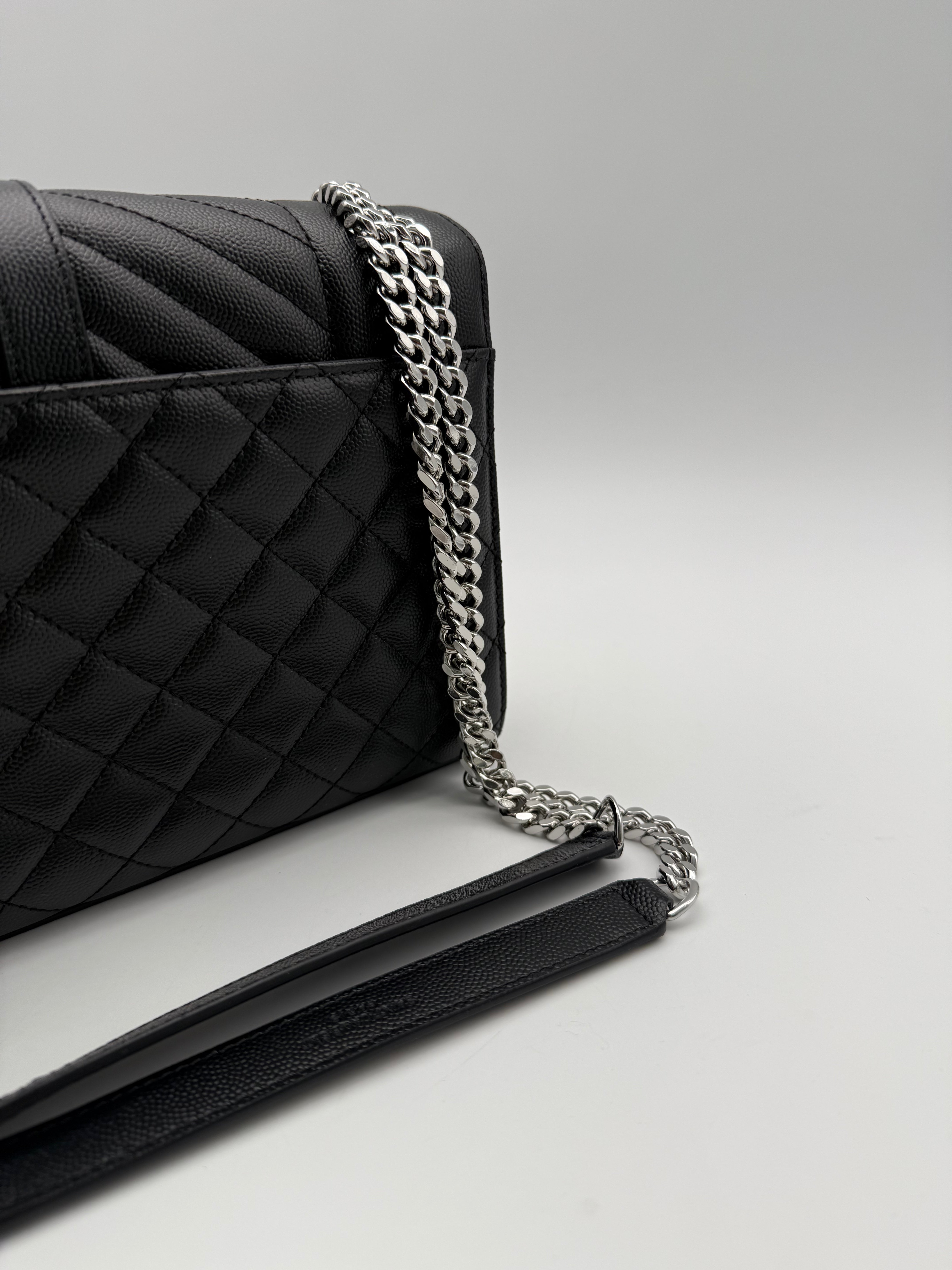 Quilted College Bag With Metallic Logo