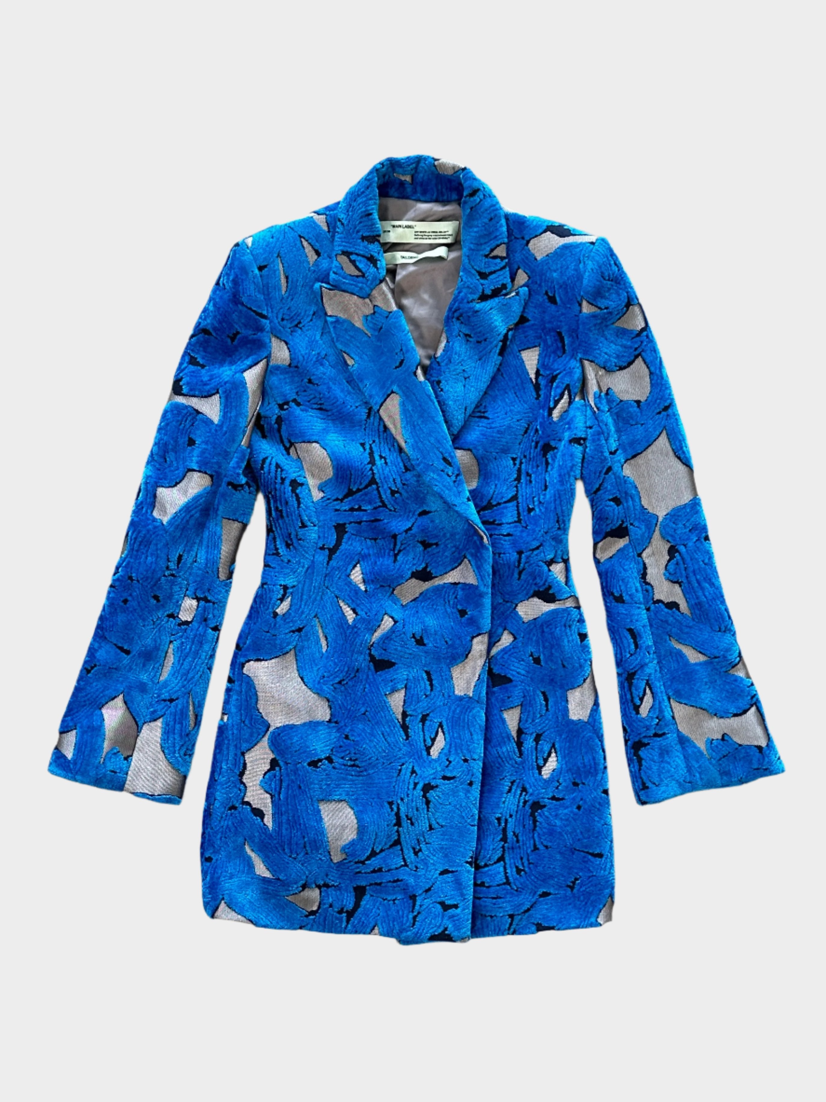 Blue Jacquard Jacket