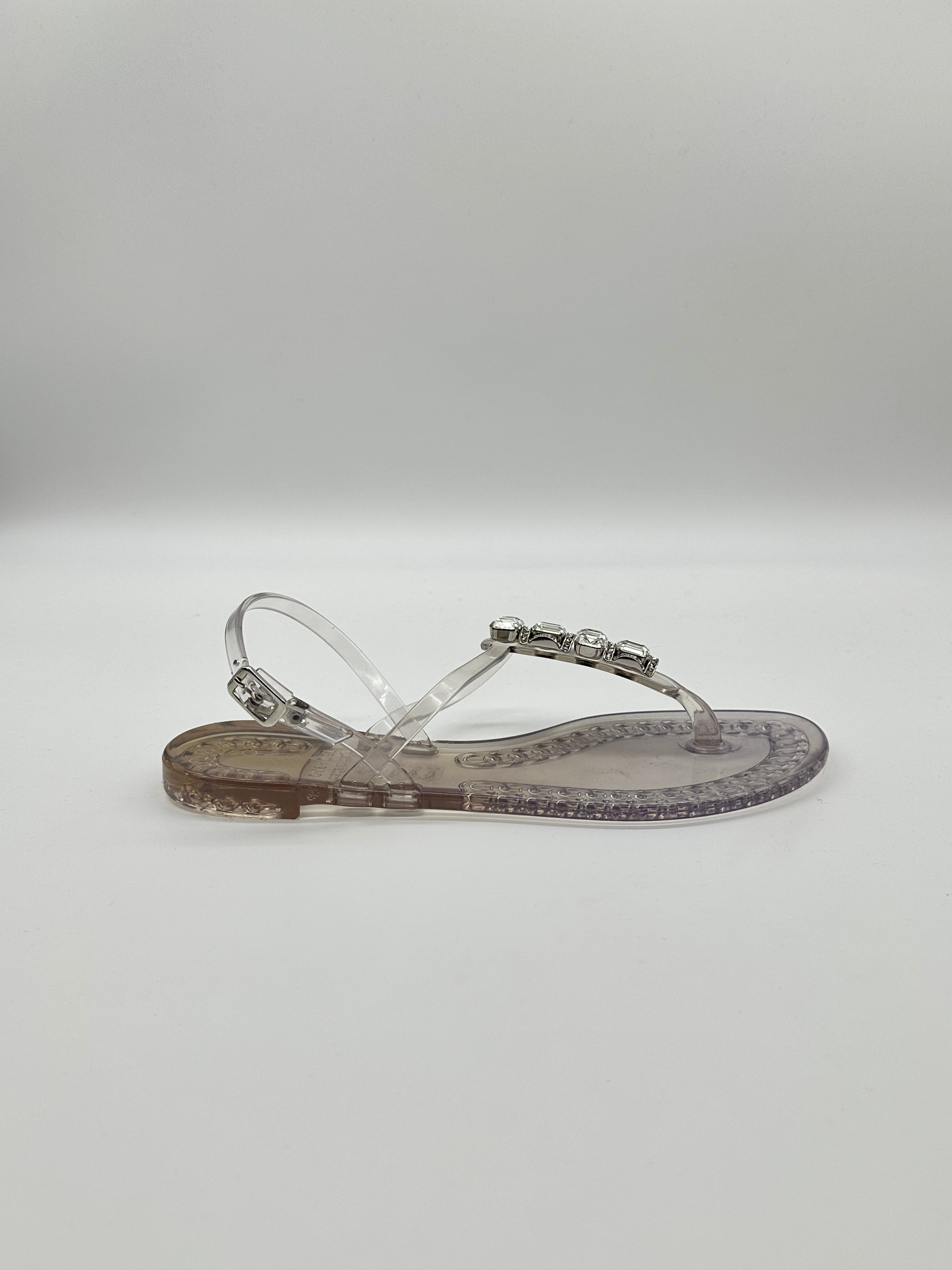 Transparent Sandal With Diamonds