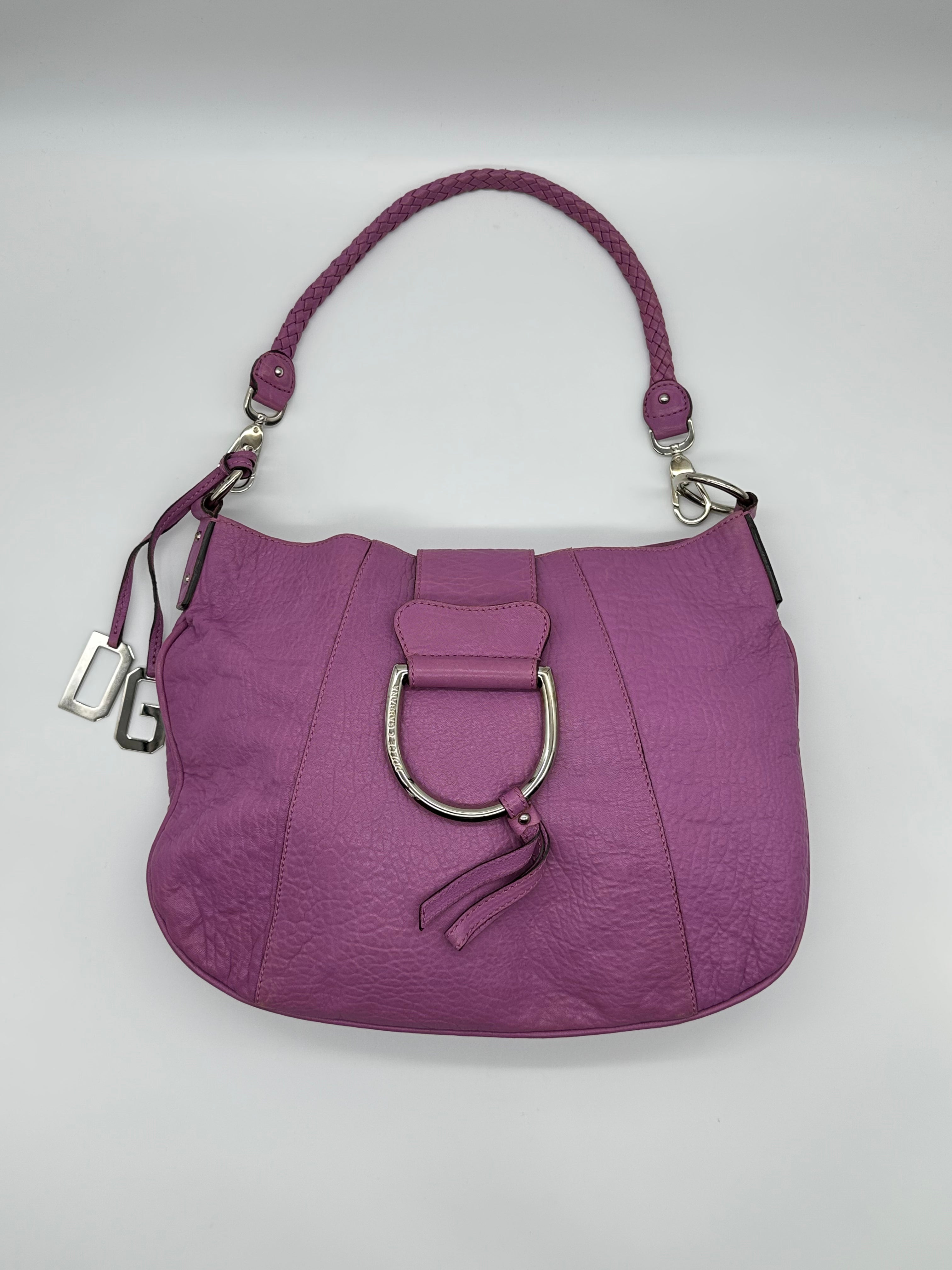 Pink Leather Shoulder Bag