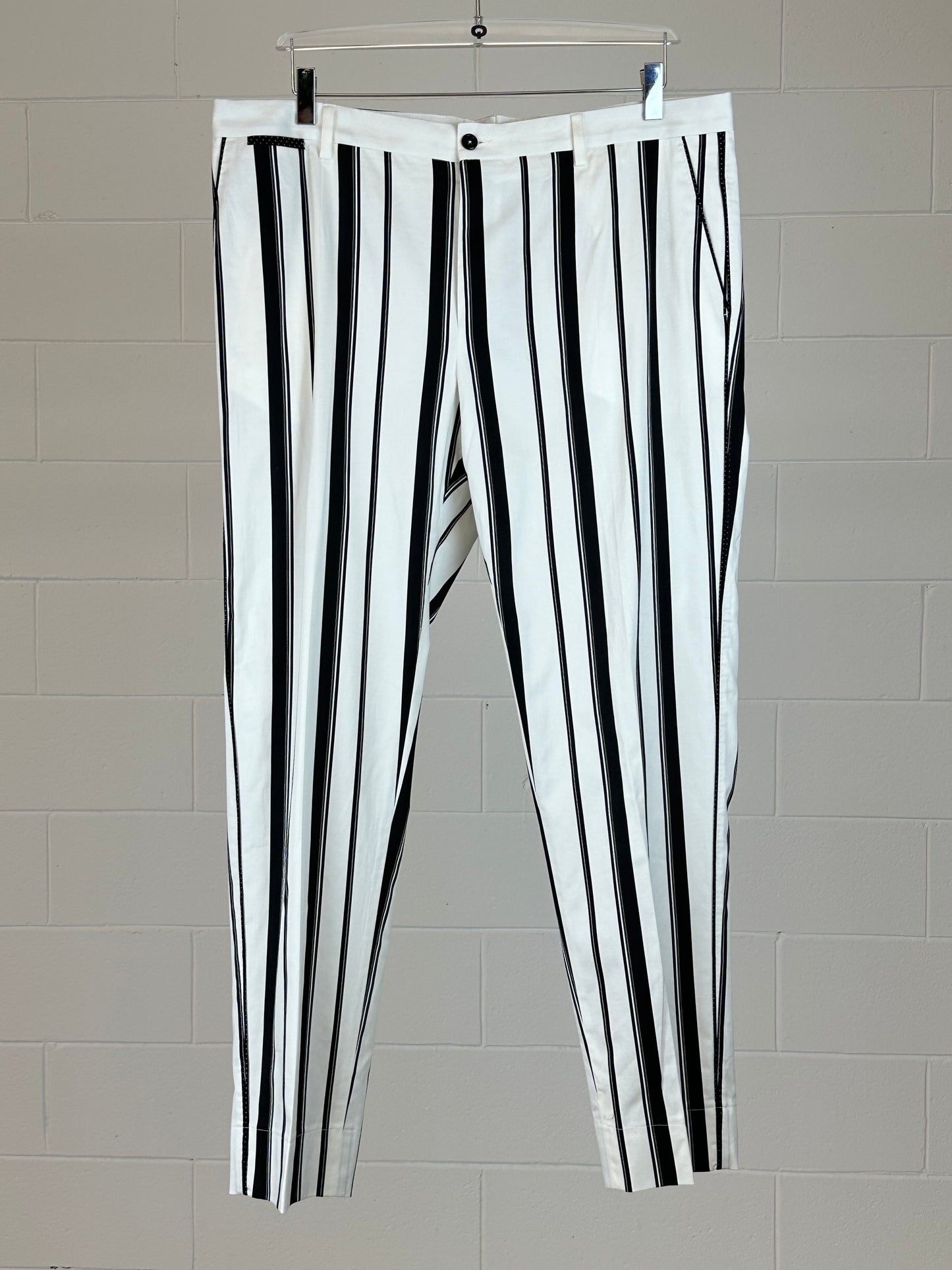 Black Wide Stripes Trousers