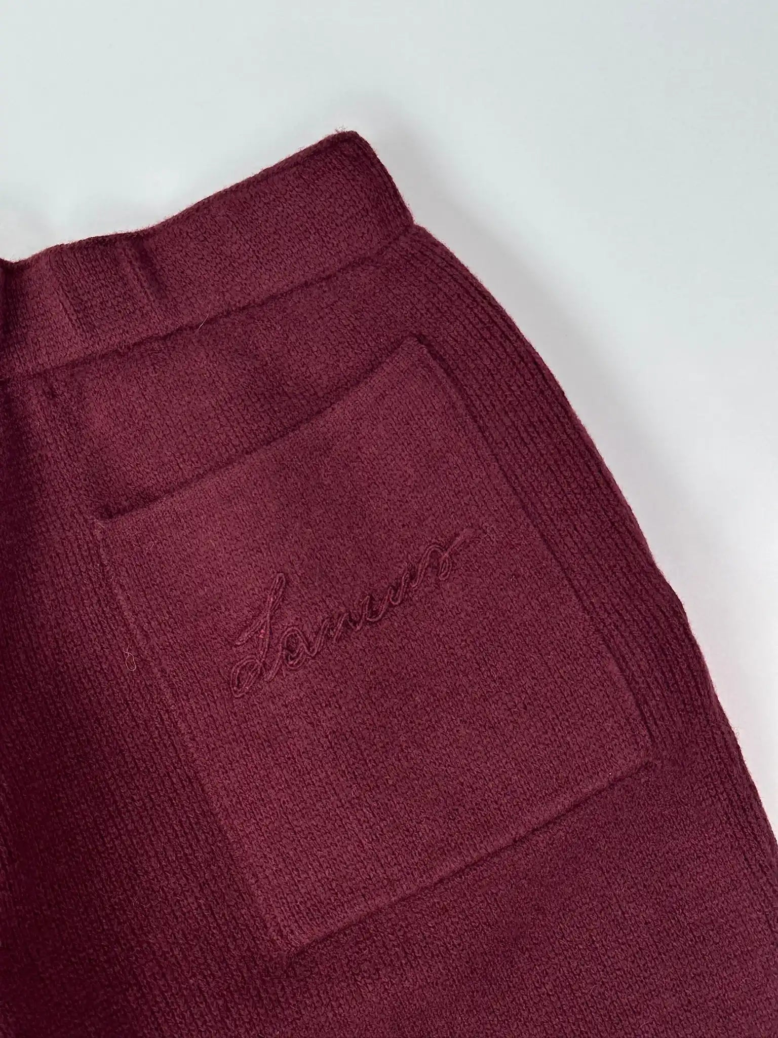 Bermuda In Maglia Lana Merino E Cashmere Bordeaux