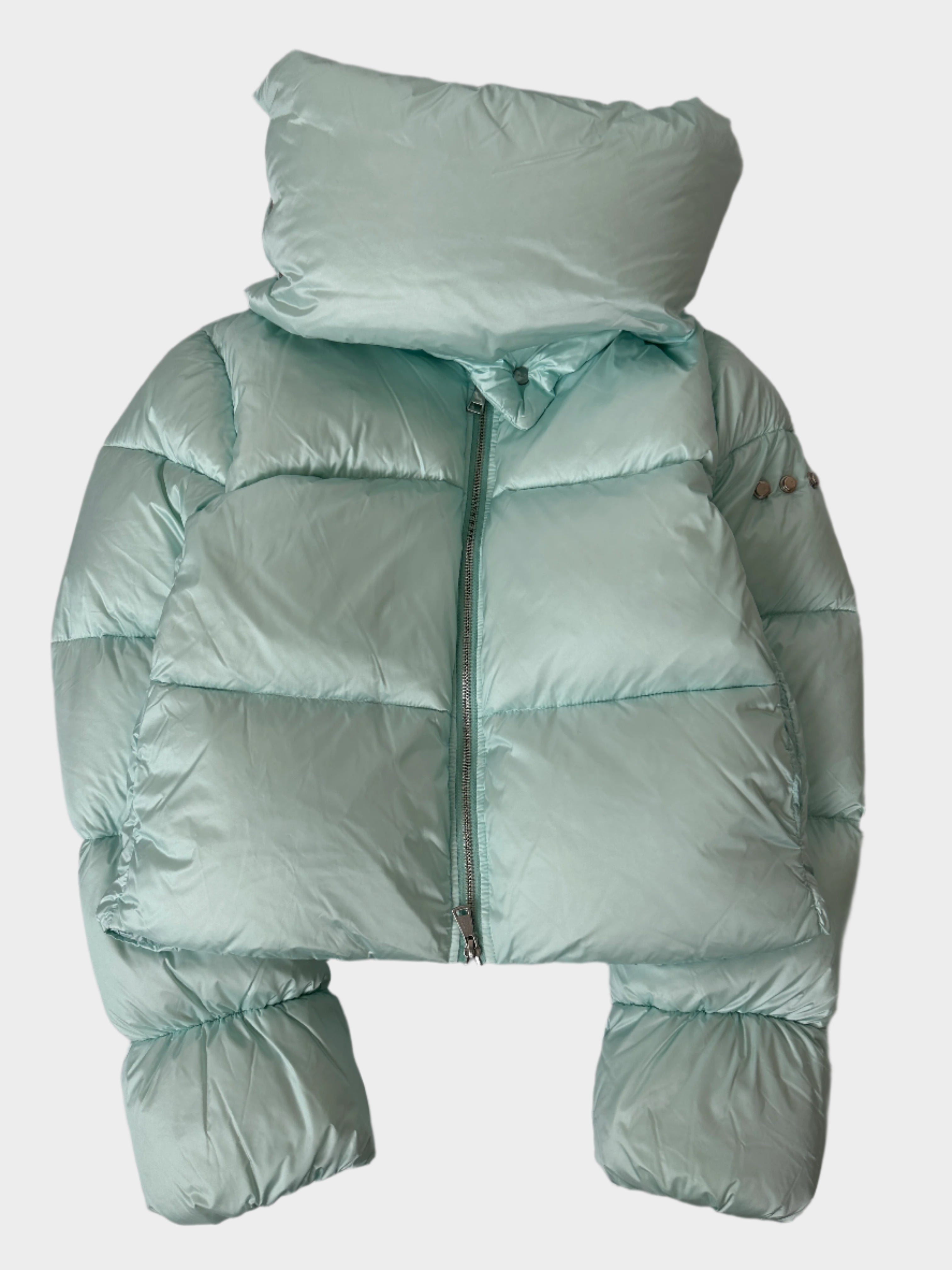 Light Blue Puffy Down Jacket