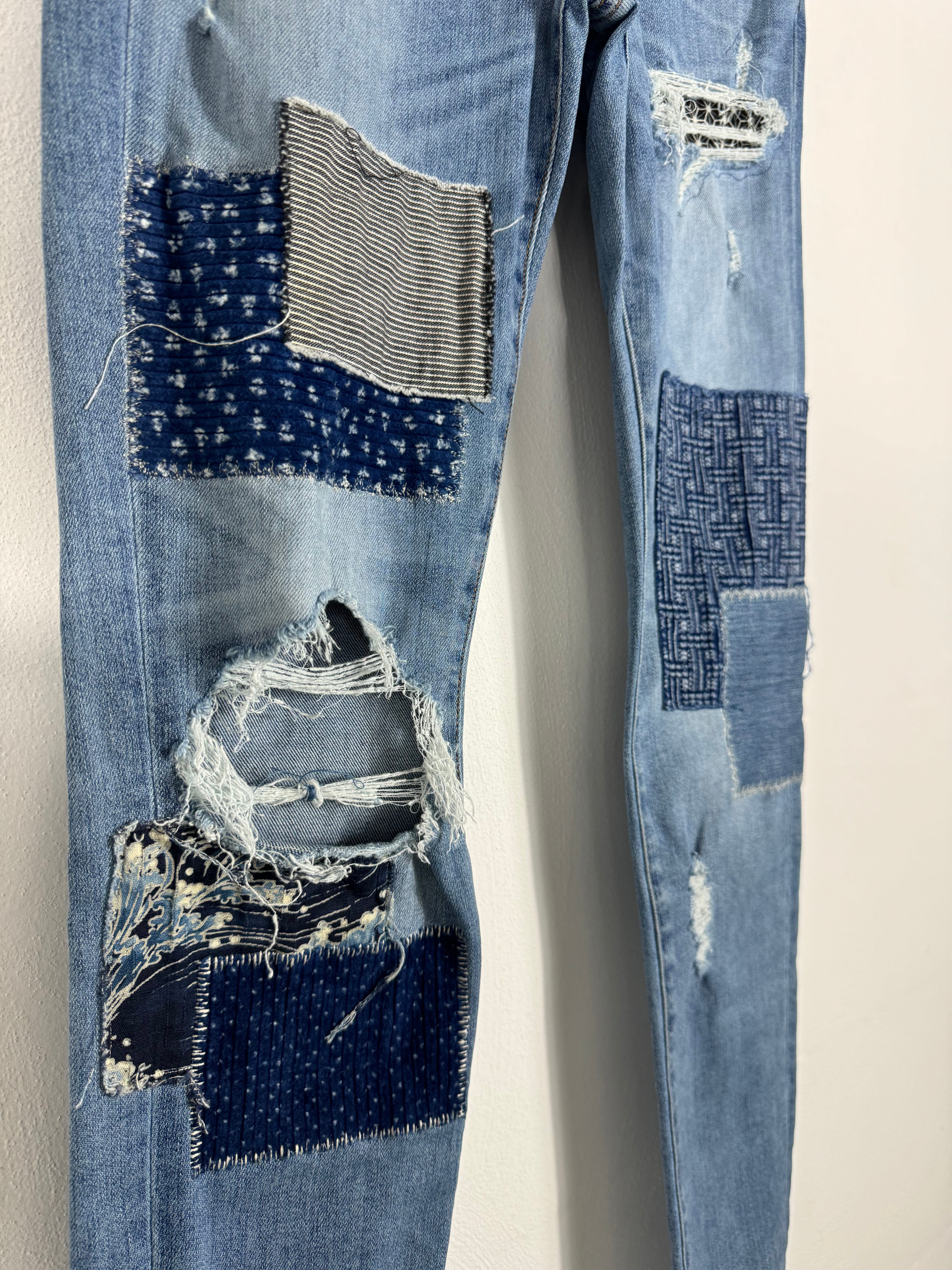 Blue Patch Jeans by Sfera Ebbasta